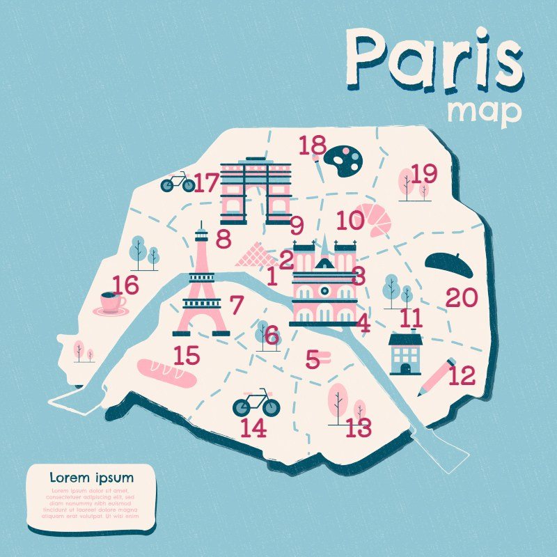 パリの地図